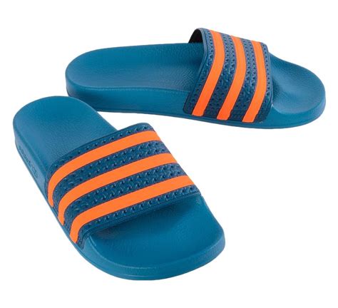 adidas slippers blauw oranje|Adidas slippers nl.